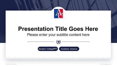 American University National Scholarship Defense PPT Template