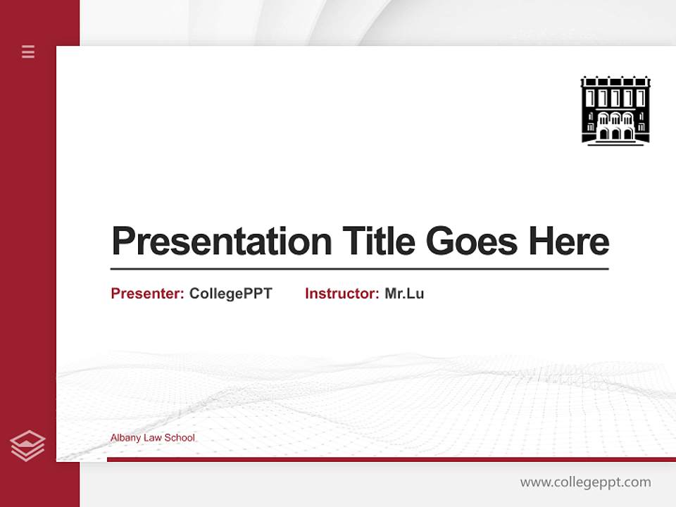 Albany Law School Thesis Proposal/Graduation Defense PPT Template4:3 ratio PPT effect preview image5