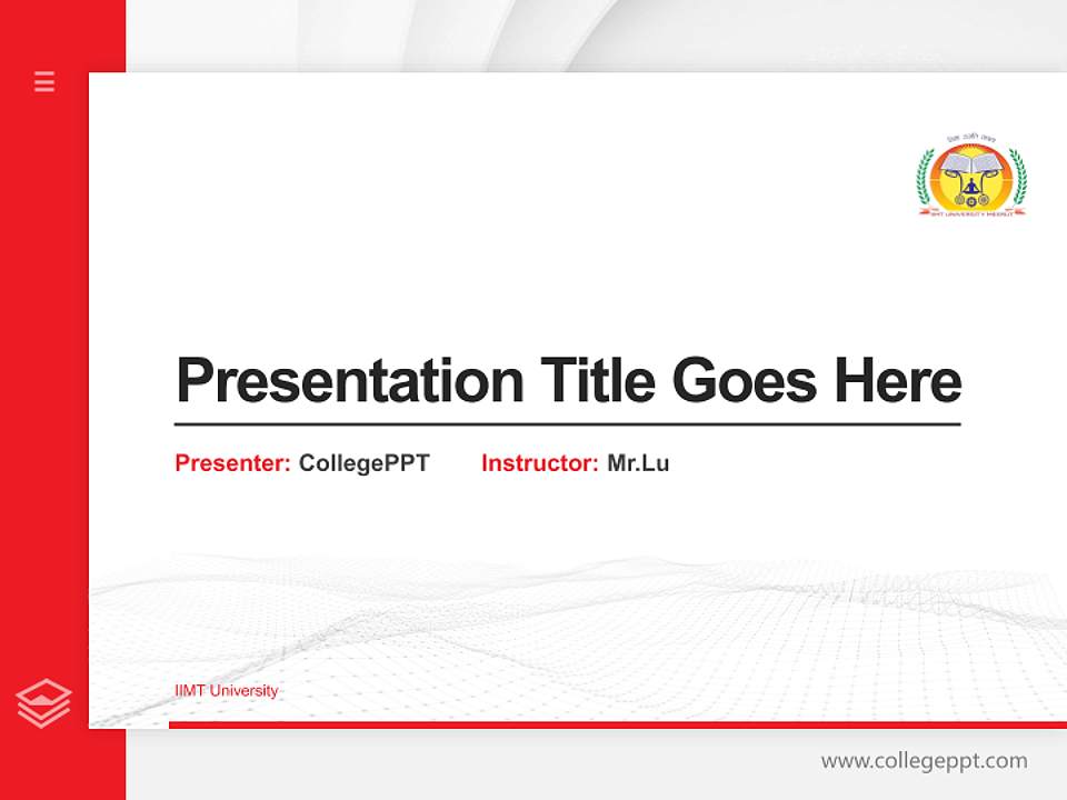 IIMT University Thesis Proposal/Graduation Defense PPT Template4:3 ratio PPT effect preview image5