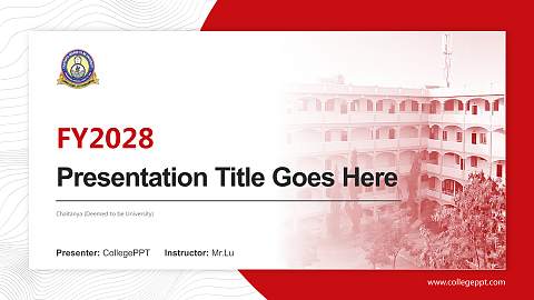 Chaitanya (Deemed to be University) Academic Presentation/Research Findings Report PPT Template