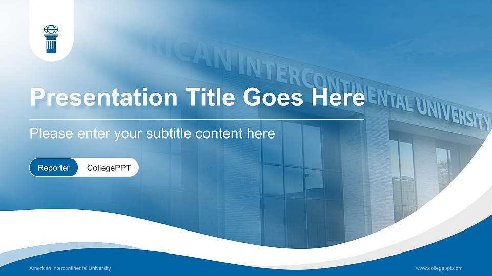 American Intercontinental University Lecture Sharing and Networking Event PPT Template16:9 ratio PPT effect preview image