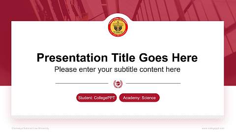 Chanakya National Law University National Scholarship Defense PPT Template