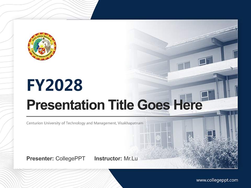 Centurion University of Technology and Management, Visakhapatnam Academic Presentation/Research Findings Report PPT Template4:3 ratio PPT effect preview image5