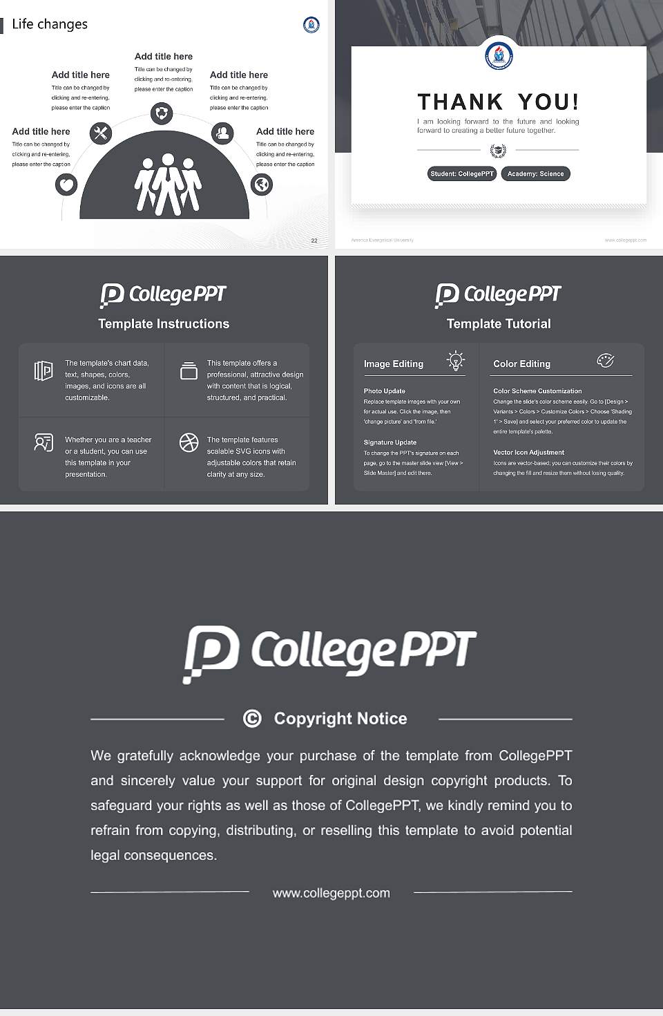 America Evangelical University National Scholarship Defense PPT Template4:3 ratio PPT effect preview image4