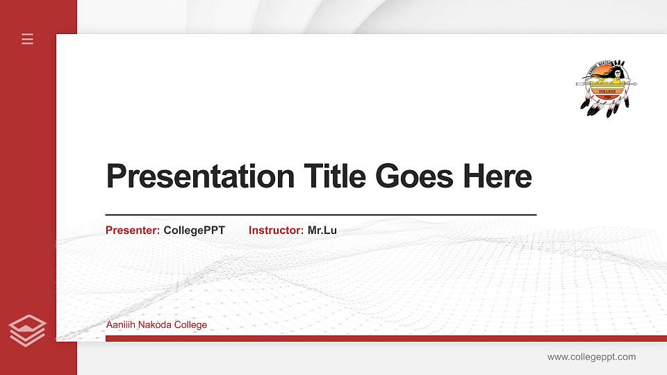 Aaniiih Nakoda College Thesis Proposal/Graduation Defense PPT Template16:9 ratio PPT effect preview image