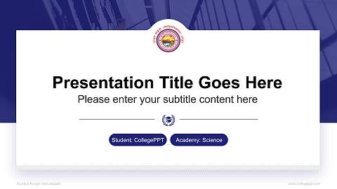 Gurukul Kangri Vishvidayala National Scholarship Defense PPT Template