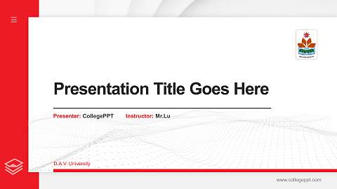 D.A.V. University Thesis Proposal/Graduation Defense PPT Template
