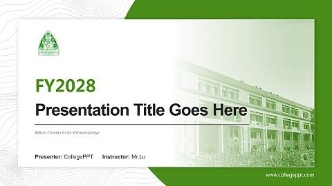 Bidhan Chandra Krishi Vishwavidyalaya Academic Presentation/Research Findings Report PPT Template