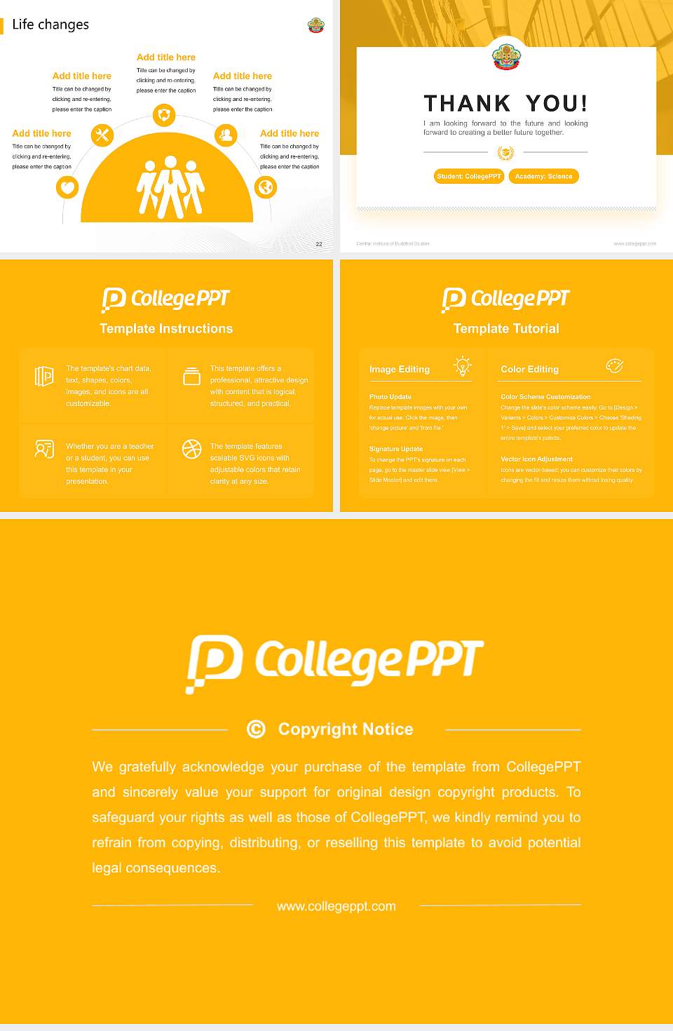 Central Institute of Buddhist Studies National Scholarship Defense PPT Template4:3 ratio PPT effect preview image4