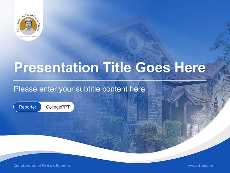 Gokhale Institute of Politics & Economics Lecture Sharing and Networking Event PPT Template4:3 ratio PPT effect preview image4