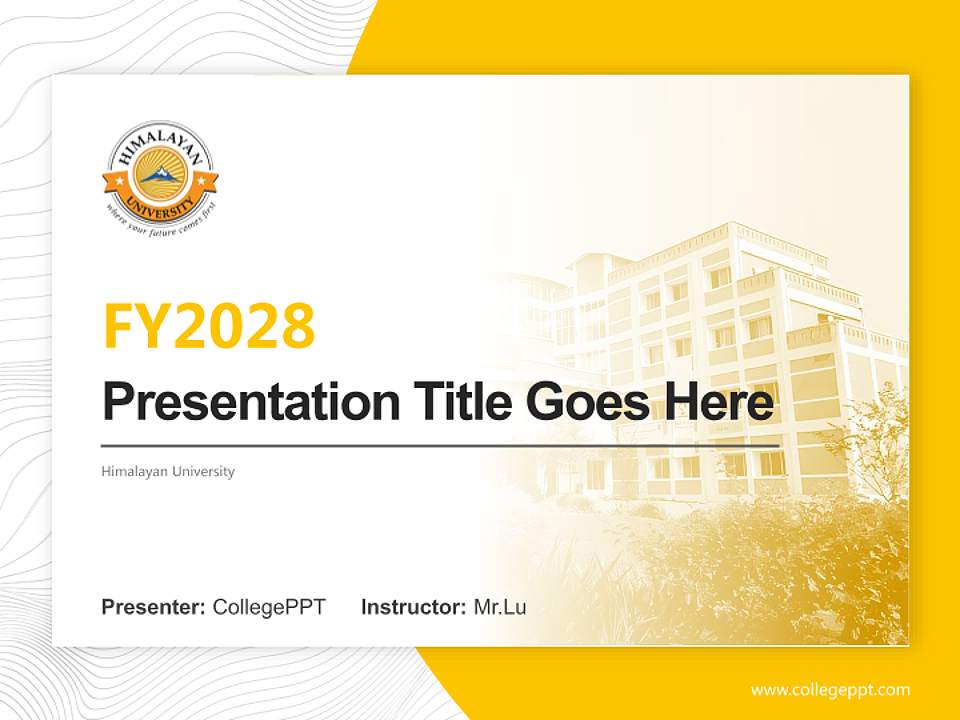 Himalayan University Academic Presentation/Research Findings Report PPT Template4:3 ratio PPT effect preview image5
