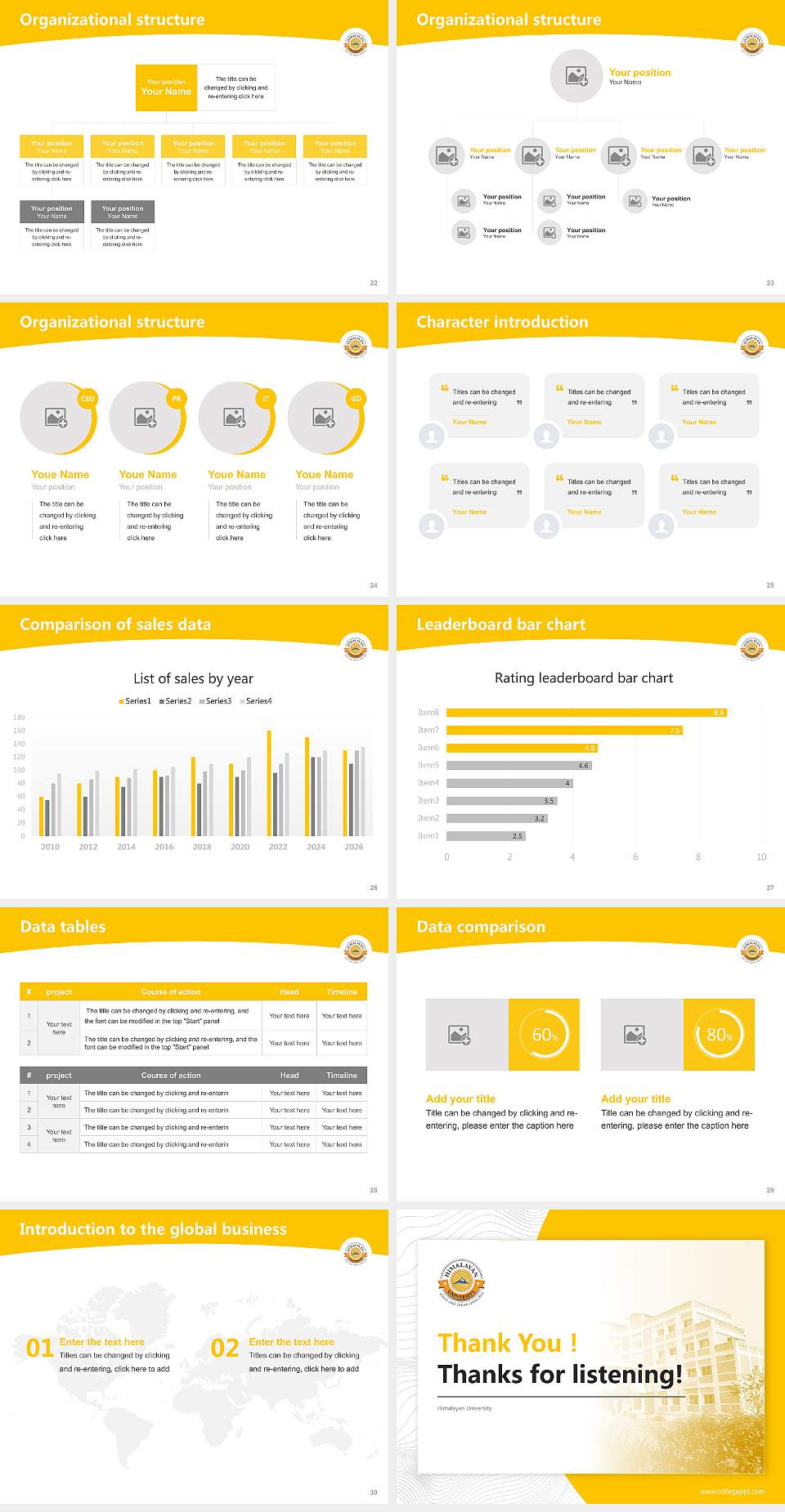 Himalayan University Academic Presentation/Research Findings Report PPT Template4:3 ratio PPT effect preview image4