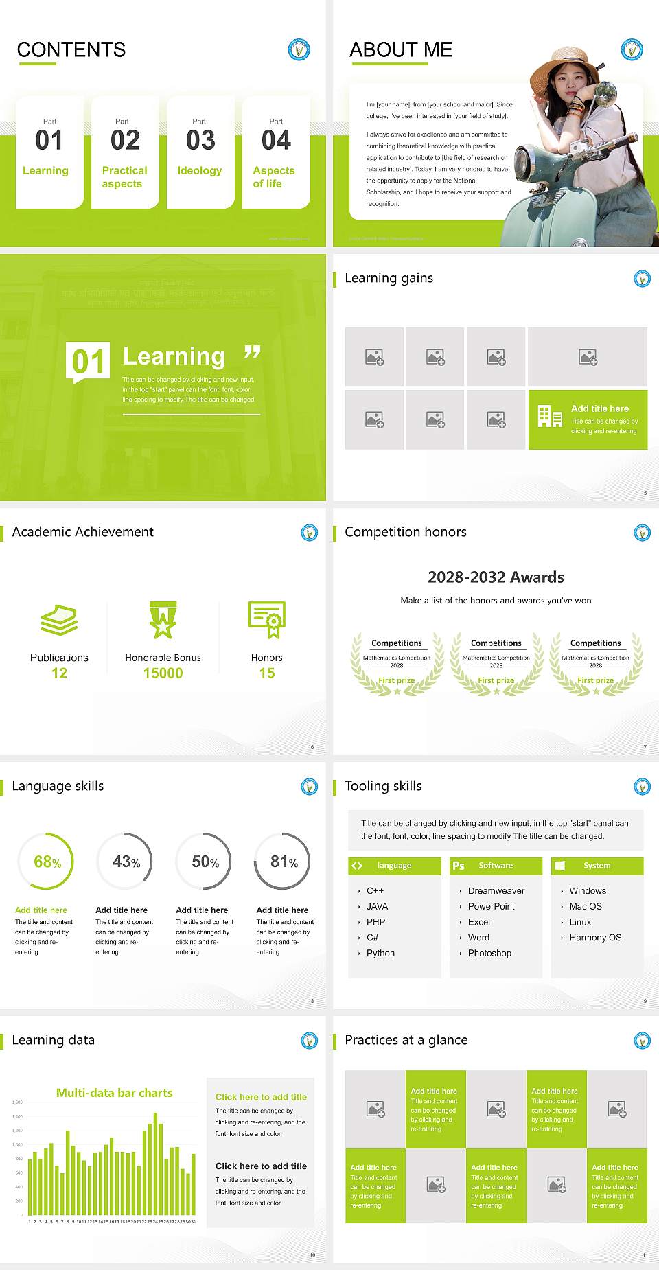 Indira Gandhi Krishi Vishwavidyalaya National Scholarship Defense PPT Template4:3 ratio PPT effect preview image2