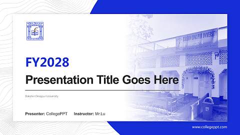Dakshin Dinajpur University Academic Presentation/Research Findings Report PPT Template