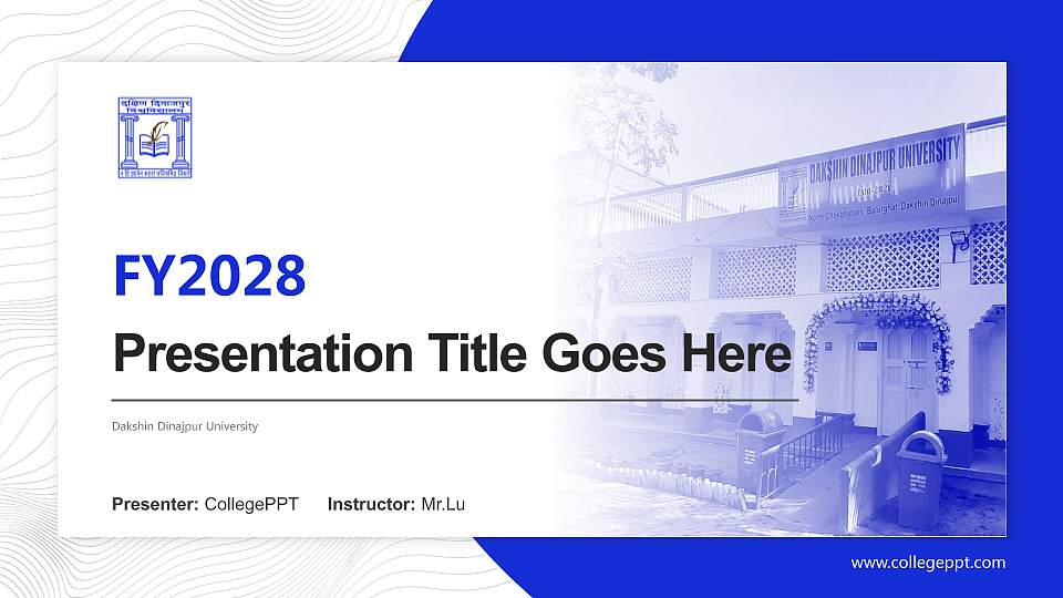Dakshin Dinajpur University Academic Presentation/Research Findings Report PPT Template16:9 ratio PPT effect preview image