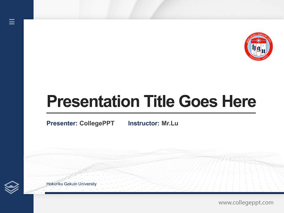 Hokuriku Gakuin University Thesis Proposal/Graduation Defense PPT Template4:3 ratio PPT effect preview image5