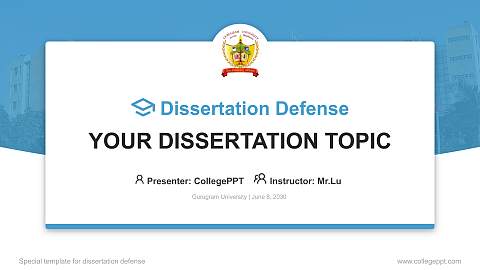 Gurugram University Graduation Thesis Defense PPT Template
