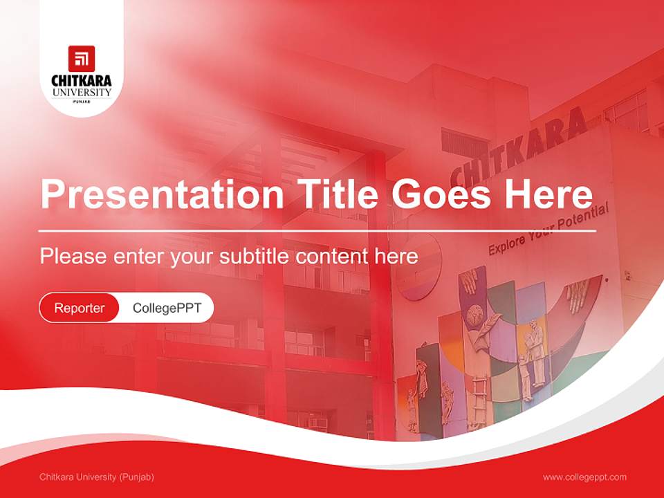 Chitkara University (Punjab) Lecture Sharing and Networking Event PPT Template4:3 ratio PPT effect preview image4