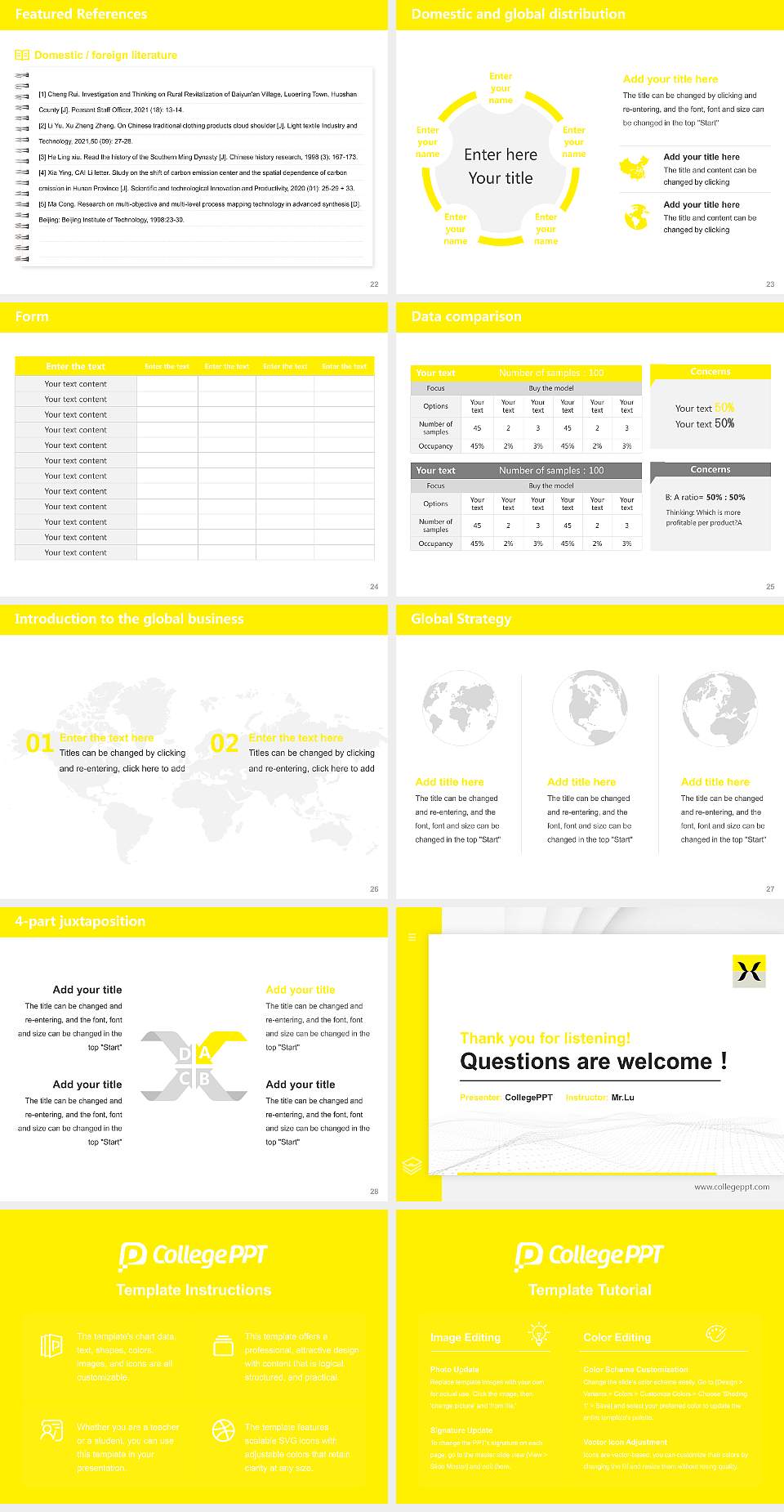 Hijiyama University Thesis Proposal/Graduation Defense PPT Template4:3 ratio PPT effect preview image4