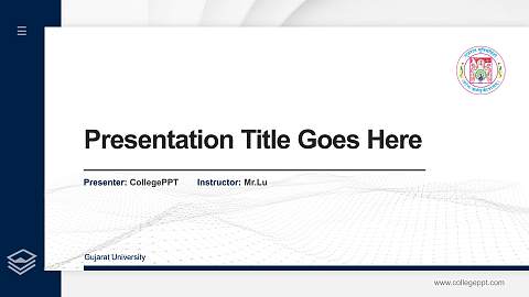 Gujarat University Thesis Proposal/Graduation Defense PPT Template