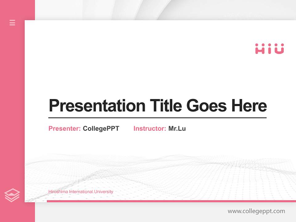 Hiroshima International University Thesis Proposal/Graduation Defense PPT Template4:3 ratio PPT effect preview image5