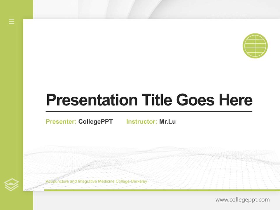 Acupuncture and Integrative Medicine College-Berkeley Thesis Proposal/Graduation Defense PPT Template4:3 ratio PPT effect preview image5
