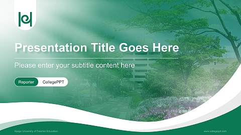 Hyogo University of Teacher Education Lecture Sharing and Networking Event PPT Template