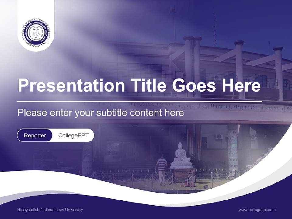 Hidayatullah National Law University Lecture Sharing and Networking Event PPT Template4:3 ratio PPT effect preview image4