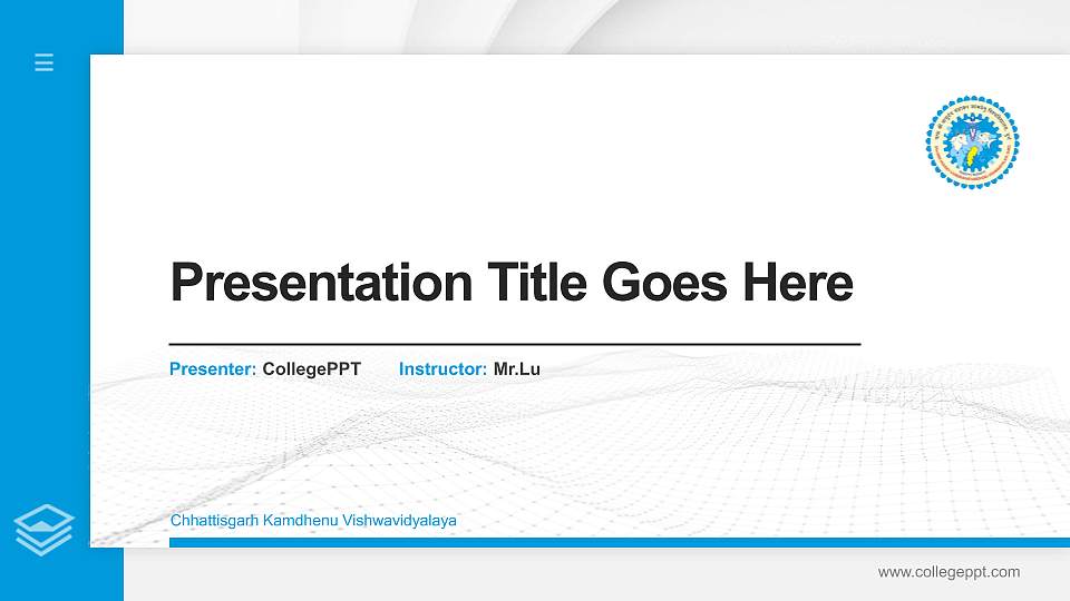 Chhattisgarh Kamdhenu Vishwavidyalaya Thesis Proposal/Graduation Defense PPT Template16:9 ratio PPT effect preview image
