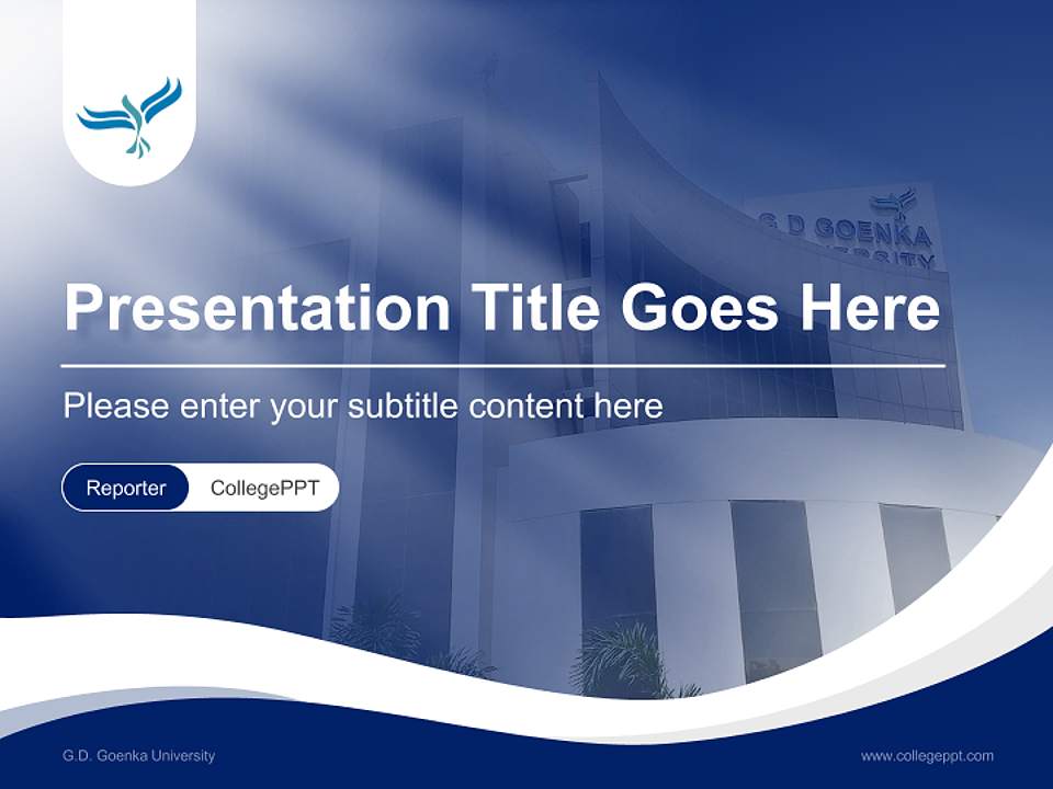 G.D. Goenka University Lecture Sharing and Networking Event PPT Template4:3 ratio PPT effect preview image4