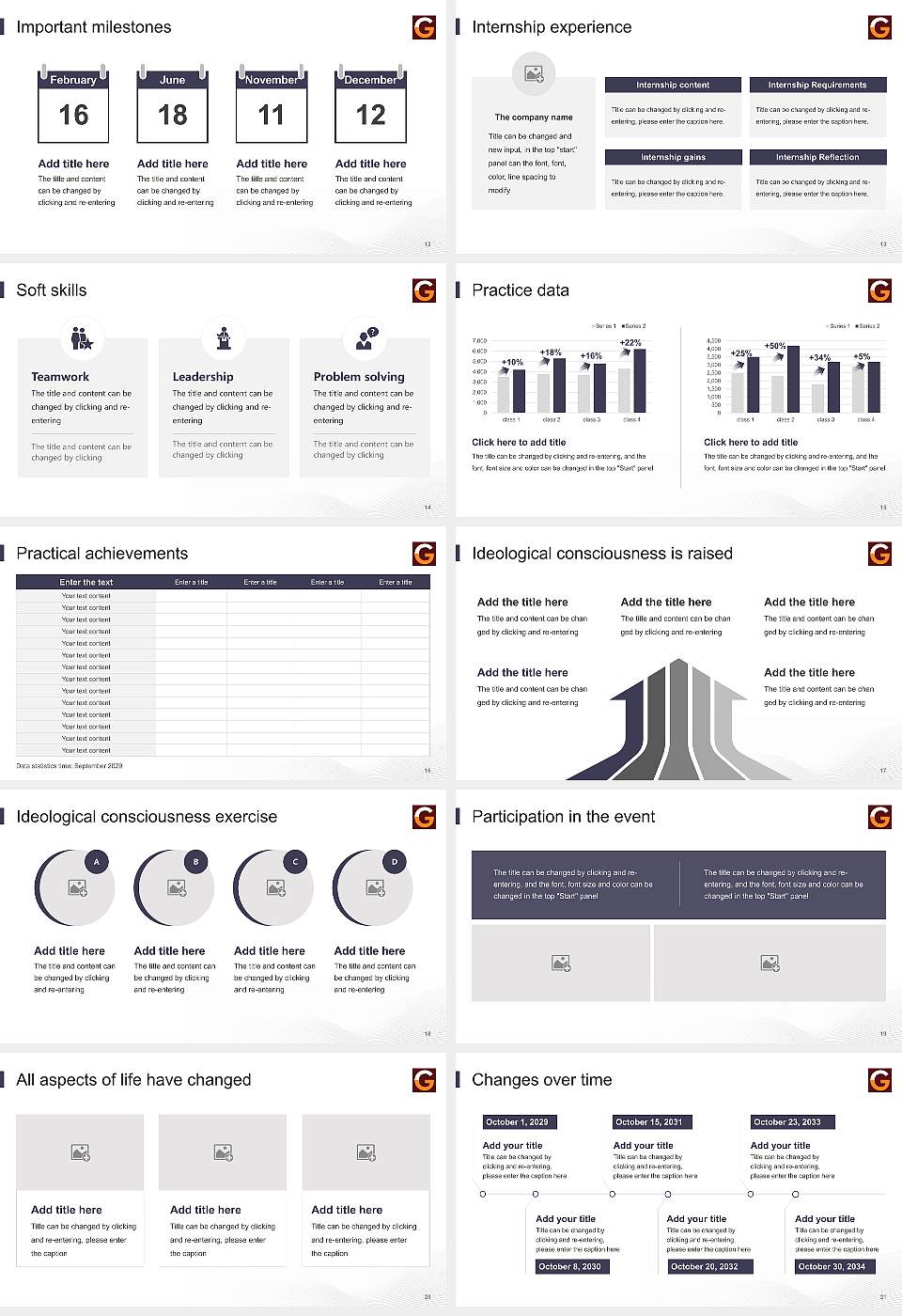 Garden City University National Scholarship Defense PPT Template16:9 ratio PPT effect preview image3