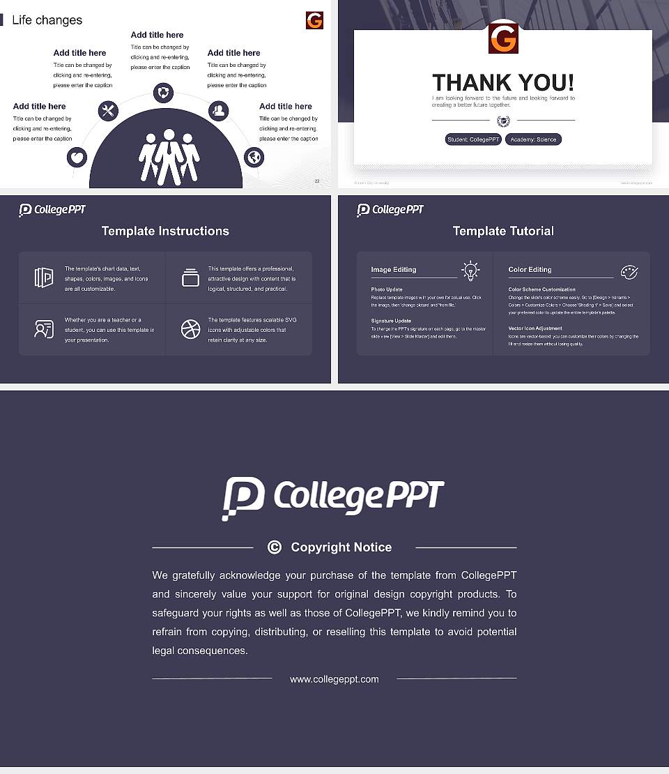 Garden City University National Scholarship Defense PPT Template16:9 ratio PPT effect preview image4