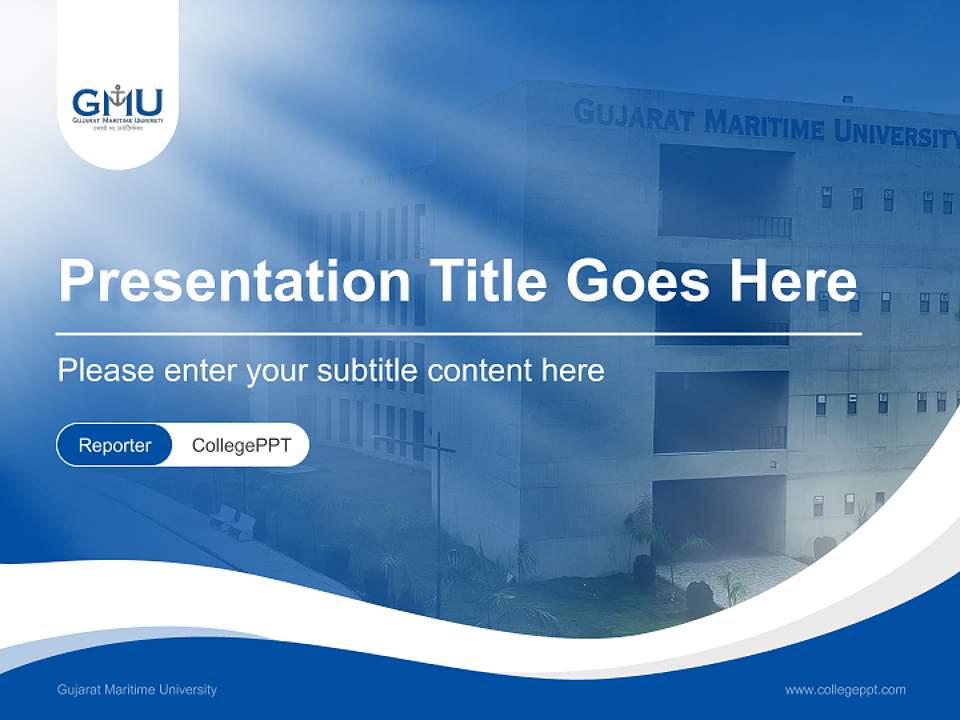 Gujarat Maritime University Lecture Sharing and Networking Event PPT Template4:3 ratio PPT effect preview image4