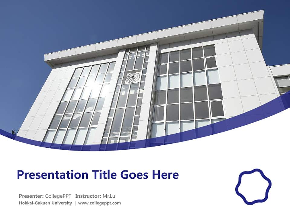 Hokkai-Gakuen University Course/Courseware Creation PPT Template4:3 ratio PPT effect preview image5