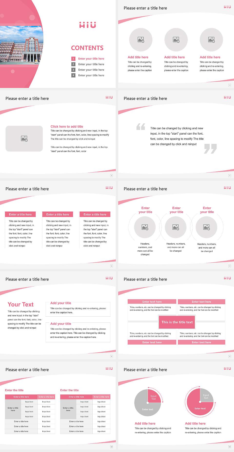 Hiroshima International University Course/Courseware Creation PPT Template4:3 ratio PPT effect preview image2