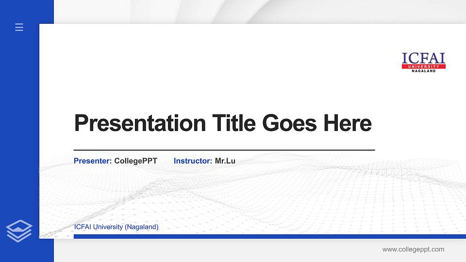 ICFAI University (Nagaland) Thesis Proposal/Graduation Defense PPT Template16:9 ratio PPT effect preview image