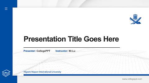 Higashi Nippon International University Thesis Proposal/Graduation Defense PPT Template