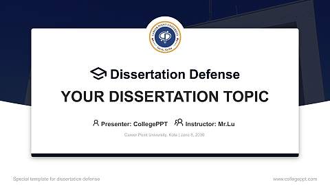 Career Point University, Kota Graduation Thesis Defense PPT Template
