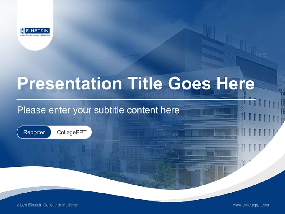 Albert Einstein College of Medicine Lecture Sharing and Networking Event PPT Template4:3 ratio PPT effect preview image4