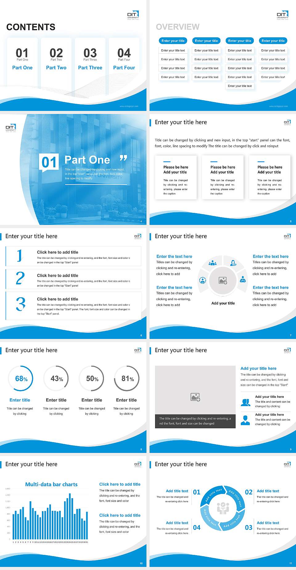 DIT University Lecture Sharing and Networking Event PPT Template4:3 ratio PPT effect preview image2