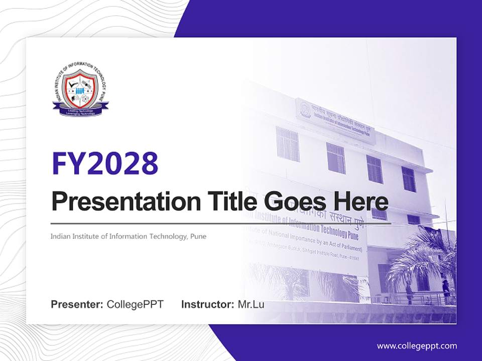 Indian Institute of Information Technology, Pune Academic Presentation/Research Findings Report PPT Template4:3 ratio PPT effect preview image5