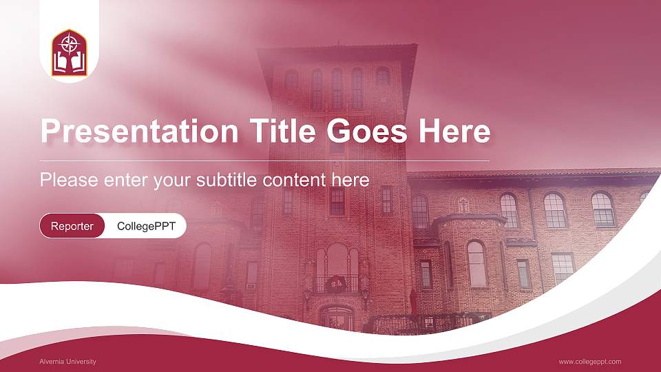 Alvernia University Lecture Sharing and Networking Event PPT Template16:9 ratio PPT effect preview image