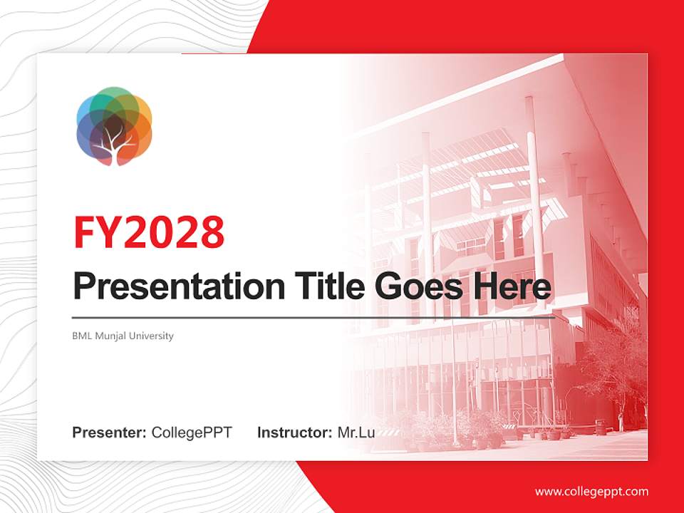 BML Munjal University Academic Presentation/Research Findings Report PPT Template4:3 ratio PPT effect preview image5