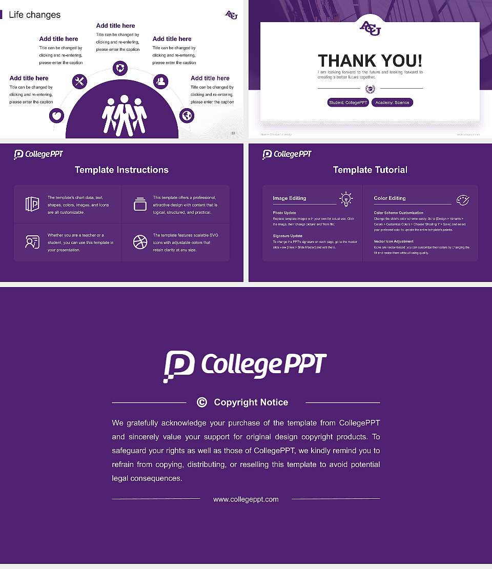 Abilene Christian University National Scholarship Defense PPT Template16:9 ratio PPT effect preview image4