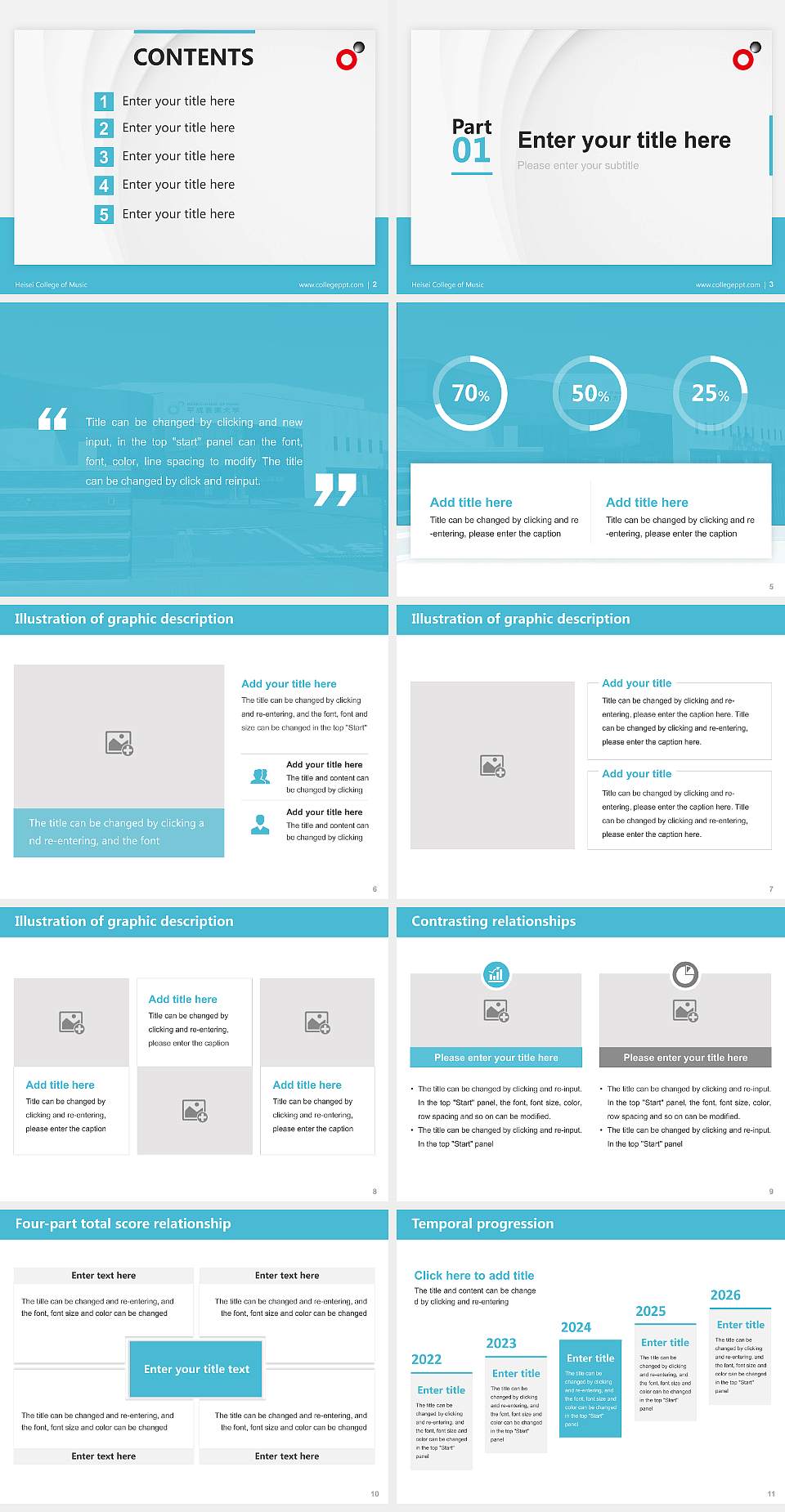 Heisei College of Music Thesis Proposal/Graduation Defense PPT Template4:3 ratio PPT effect preview image2