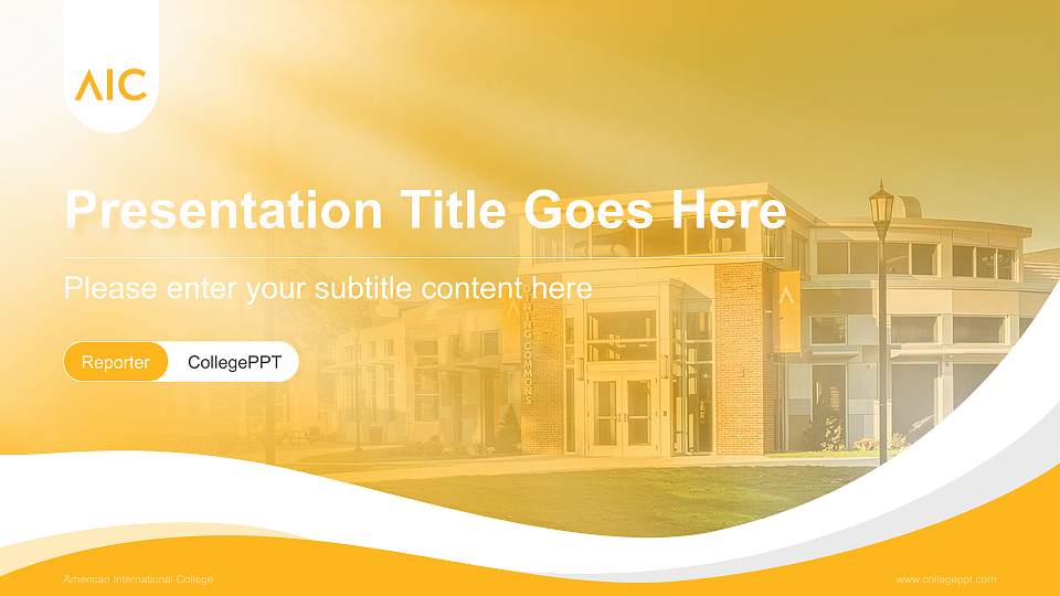 American International College Lecture Sharing and Networking Event PPT Template16:9 ratio PPT effect preview image