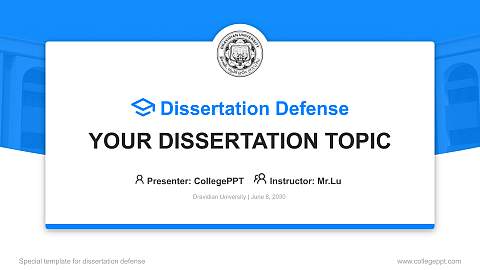 Dravidian University Graduation Thesis Defense PPT Template