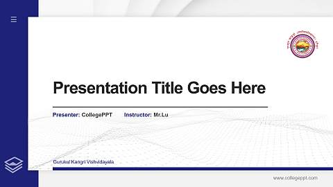 Gurukul Kangri Vishvidayala Thesis Proposal/Graduation Defense PPT Template