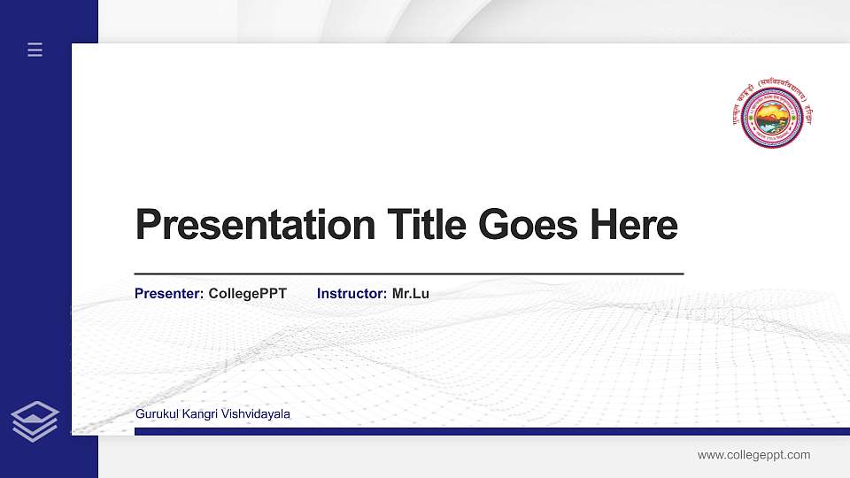 Gurukul Kangri Vishvidayala Thesis Proposal/Graduation Defense PPT Template16:9 ratio PPT effect preview image