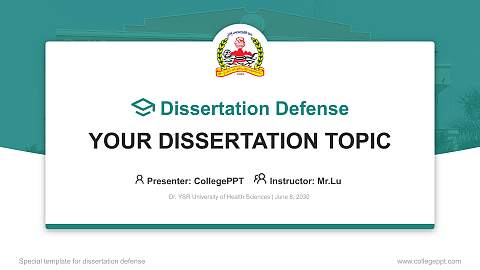 Dr. YSR University of Health Sciences Graduation Thesis Defense PPT Template